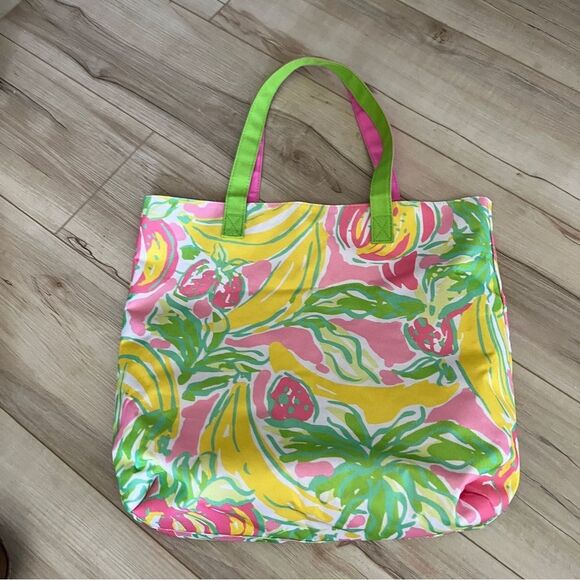 Lilly Pulitzer x Estée Lauder Tropical Banana Tote Bag beach - Picture 1 of 4
